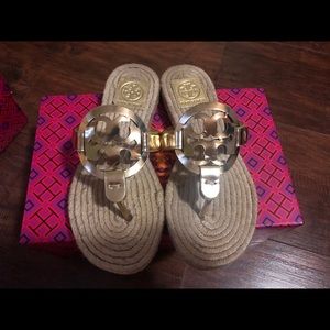 Size 6 Metallic Gold Espradilles